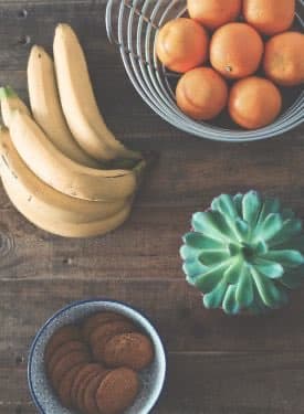 Healthy food arrangement